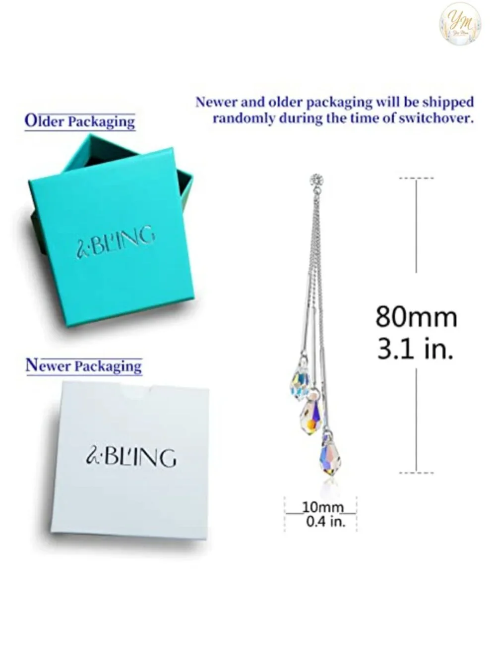Platinum-Plated Color Change Multi-Teardrop Earrings Aurora Borealis Austrian